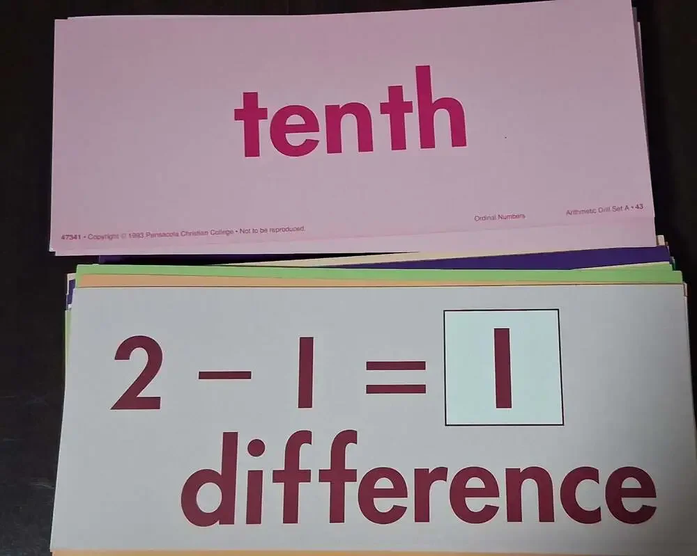 Arithmetic cards